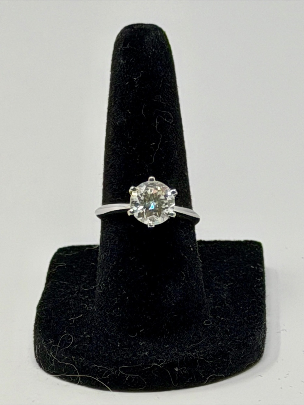 3 ct Solitaire Round-Cut Moissanite Engagement Ring in 925 Sterling Silver HUGE!